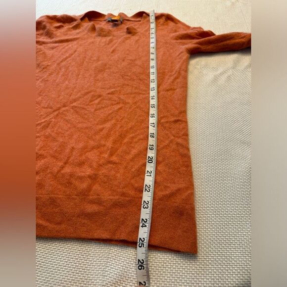 Just Cashmere by forte 100% cashmere orange pullover sweater size medium Fall - Picture 8 of 8